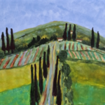 Acryl schilderij, Maya Wildevuur (1944-2023), Toscane, 2006